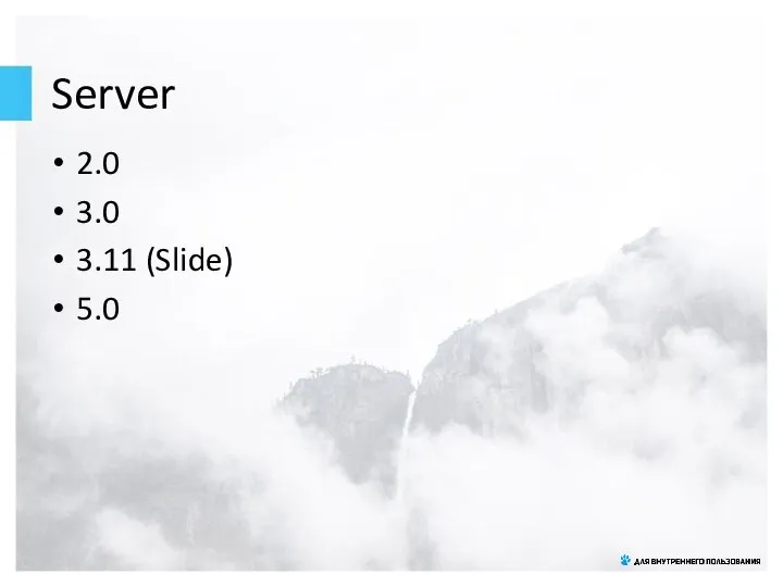 Server 2.0 3.0 3.11 (Slide) 5.0