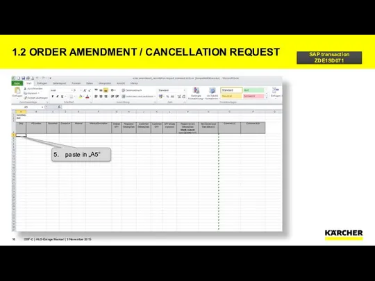 1.2 ORDER AMENDMENT / CANCELLATION REQUEST OSF-C | ALG-Eninge Manual |