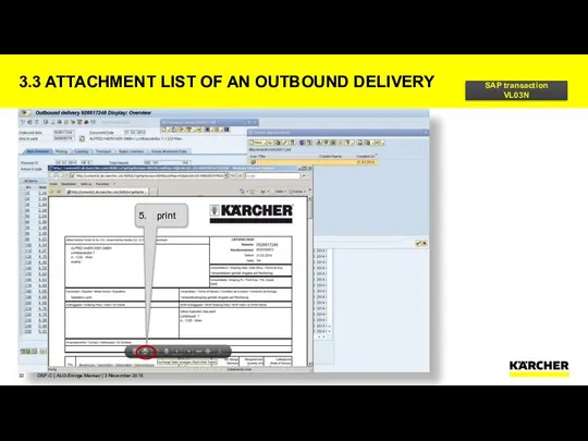 3.3 ATTACHMENT LIST OF AN OUTBOUND DELIVERY OSF-C | ALG-Eninge Manual