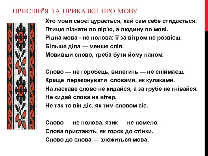 Хто мови своєї цурається, хай сам себе стидається. Птицю пізнати по