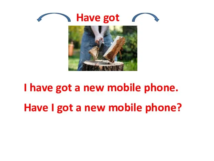 Have got I have got a new mobile phone. Have I got a new mobile phone?