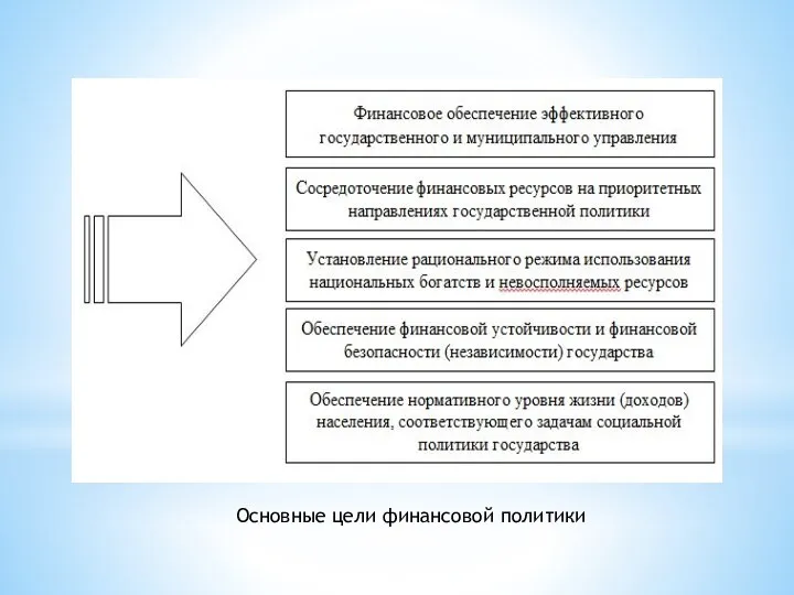 Основные цели финансовой политики