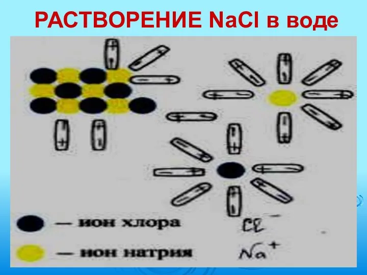 РАСТВОРЕНИЕ NaCl в воде