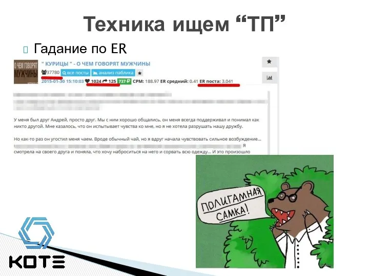 Техника ищем “ТП” Гадание по ER