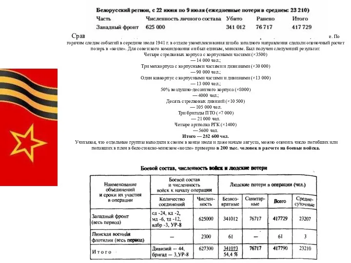 Сравнение немецких данных с советскими вызывает если не оторопь, то сильное