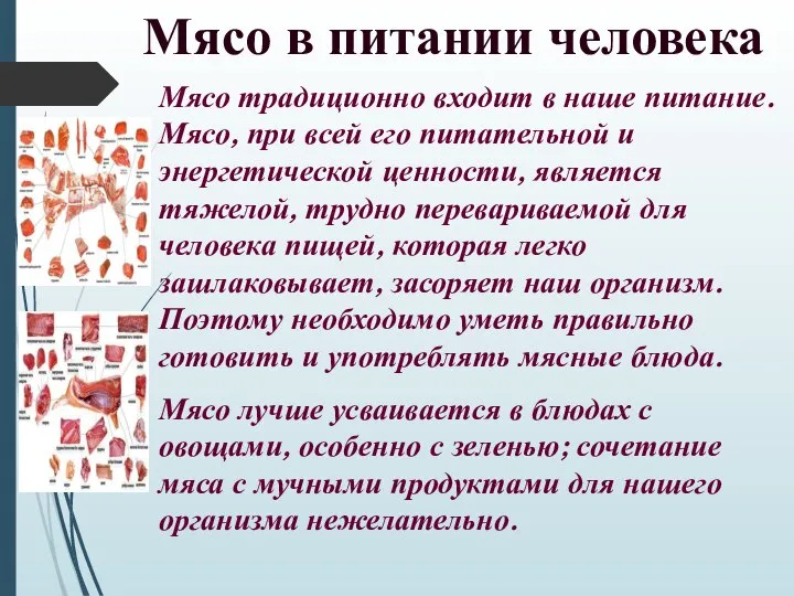 Мясо традиционно входит в наше питание. Мясо, при всей его питательной