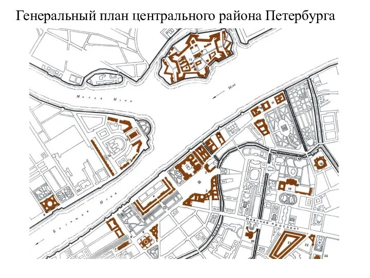 Генеральный план центрального района Петербурга