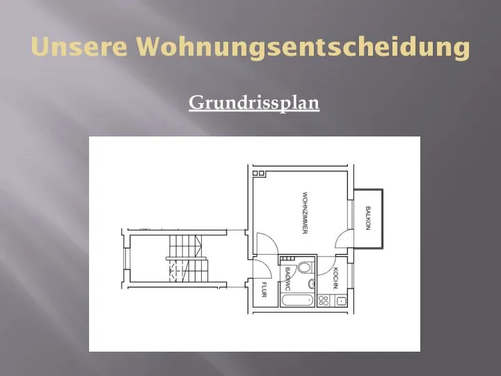 Unsere Wohnungsentscheidung Grundrissplan