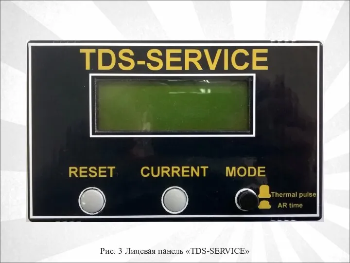 Рис. 3 Лицевая панель «TDS-SERVICE»