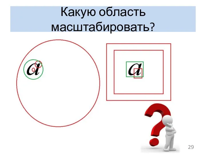 Какую область масштабировать?