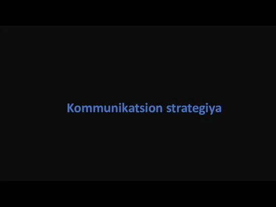 Kommunikatsion strategiya