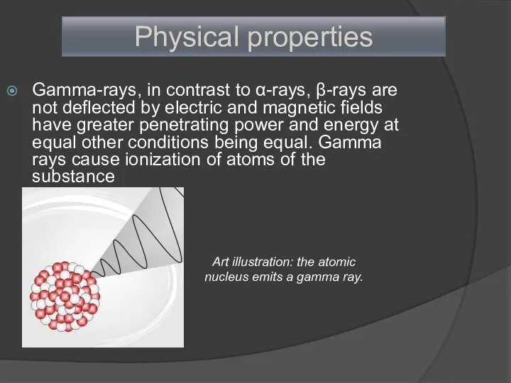 Gamma-rays, in contrast to α-rays, β-rays are not deflected by electric