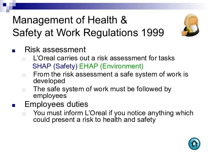 Management of Health & Safety at Work Regulations 1999 Risk assessment