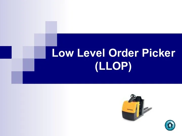 Low Level Order Picker (LLOP)