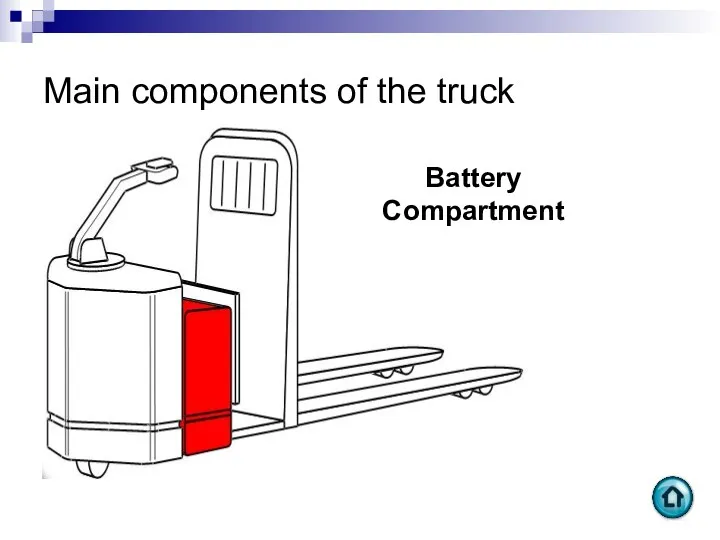 Main components of the truck Battery Compartment