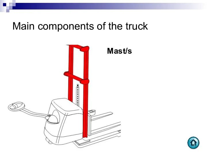 Main components of the truck Mast/s