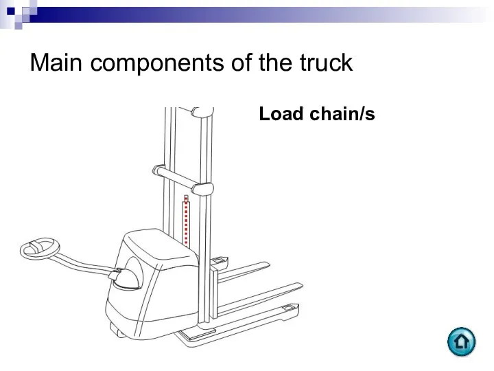 Main components of the truck Load chain/s