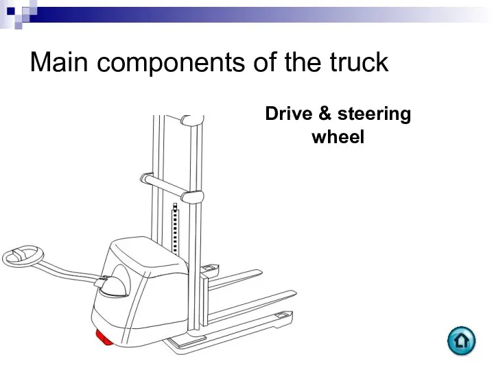 Main components of the truck Drive & steering wheel