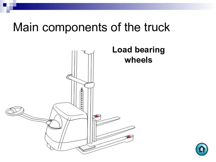Main components of the truck Load bearing wheels