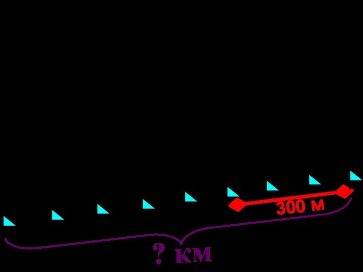 300 : 3 8 = 800 (км) Лыжник прошел 300 м,