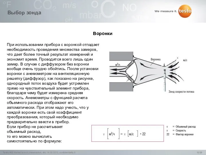 При использовании прибора с воронкой отпадает необходимость проведения множества замеров, что