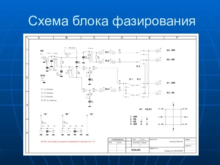 Схема блока фазирования