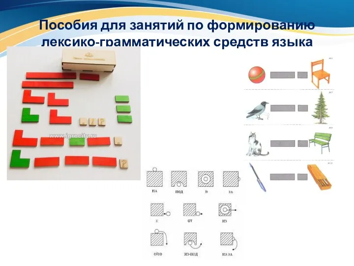 Пособия для занятий по формированию лексико-грамматических средств языка