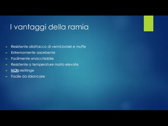 I vantaggi della ramia Resistente allattacco di vermi,bateri e muffe Estremamente