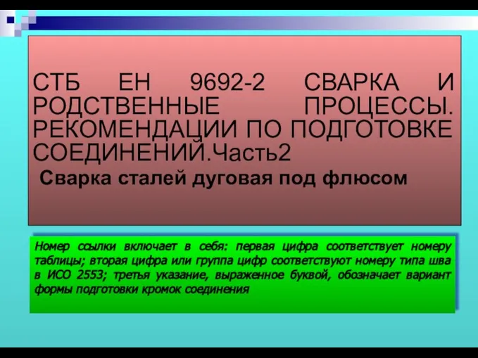 Номер ссылки включает в себя: первая цифра соответствует номеру таблицы; вторая