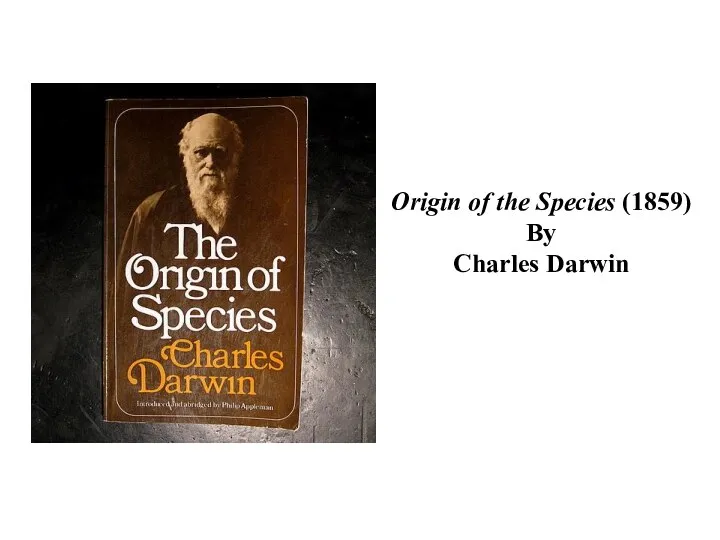 Origin of the Species (1859) By Charles Darwin