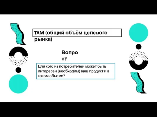 TAM (общий объём целевого рынка) Для кого из потребителей может быть