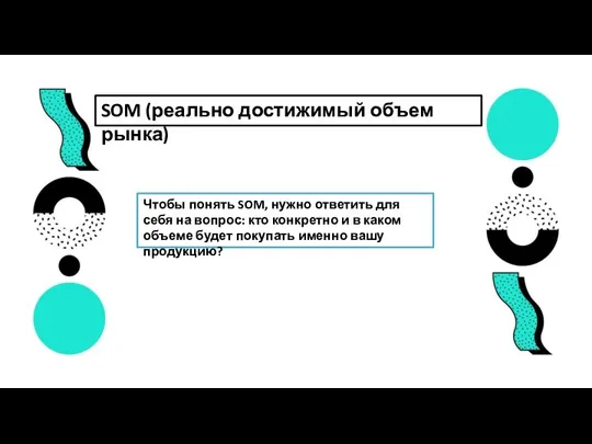 SOM (реально достижимый объем рынка) Чтобы понять SOM, нужно ответить для