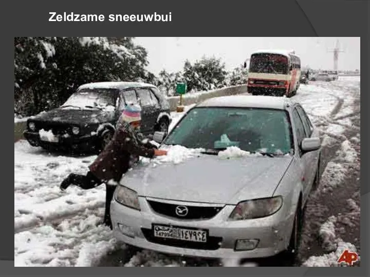 Zeldzame sneeuwbui