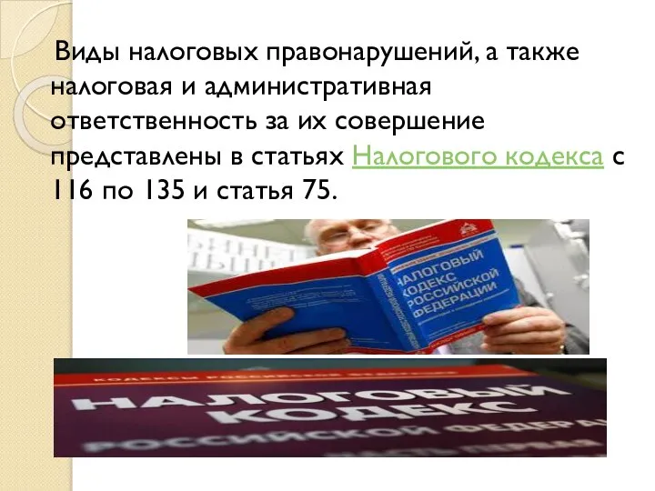 Виды налоговых правонарушений, а также налоговая и административная ответственность за их