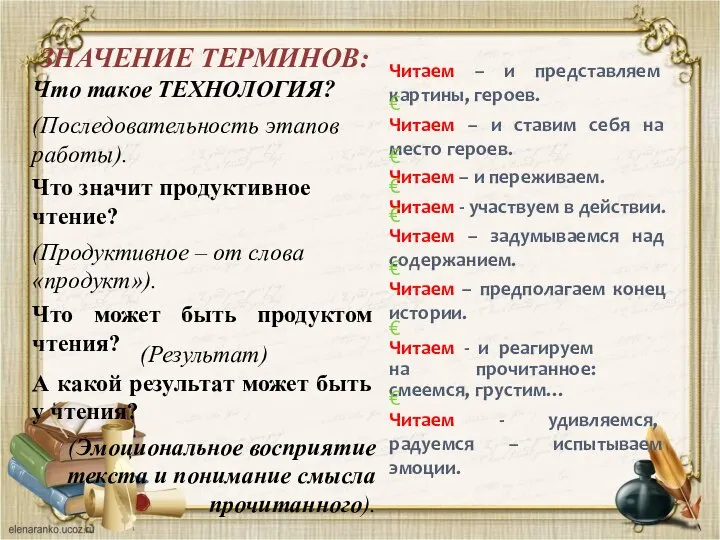 ЗНАЧЕНИЕ ТЕРМИНОВ: Что такое ТЕХНОЛОГИЯ? (Последовательность этапов работы). Что значит продуктивное