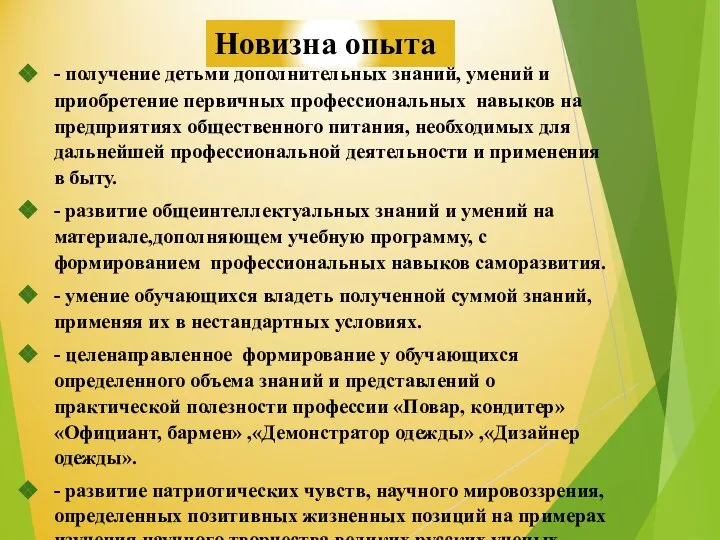 - получение детьми дополнительных знаний, умений и приобретение первичных профессиональных навыков