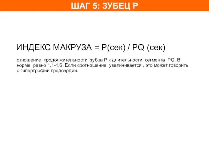 ШАГ 5: ЗУБЕЦ P ИНДЕКС МАКРУЗА = P(сек) / PQ (сек)