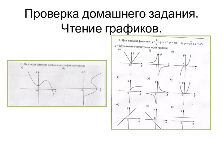 Проверка домашнего задания. Чтение графиков.