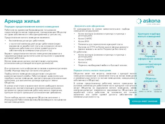 Аренда жилья Порядок предоставления жилого помещения Работнику во временное безвозмездное пользование