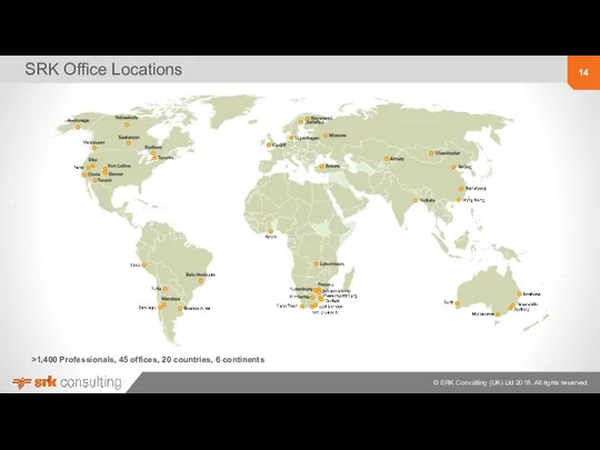 >1,400 Professionals, 45 offices, 20 countries, 6 continents