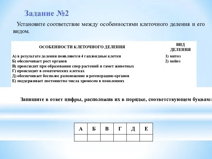 Запишите в ответ цифры, расположив их в порядке, соответствующем буквам: Установите