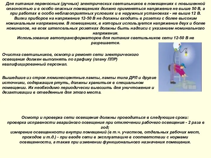 Для питания переносных (ручных) электрических светильников в помещениях с повышенной опасностью