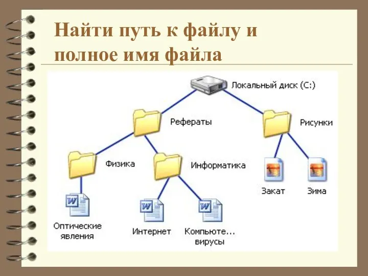 Найти путь к файлу и полное имя файла