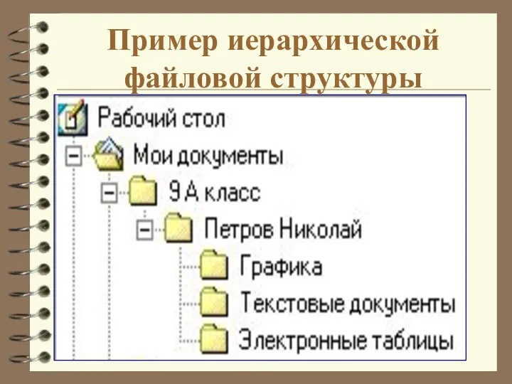 Пример иерархической файловой структуры