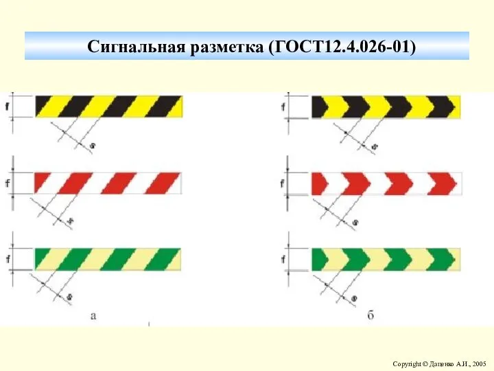 Сигнальная разметка (ГОСТ12.4.026-01)