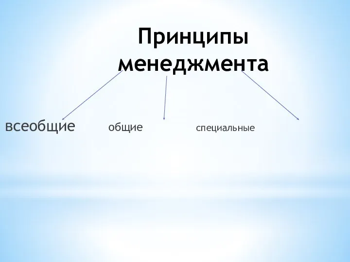 Принципы менеджмента всеобщие общие специальные