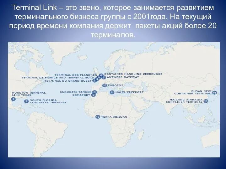 Terminal Link – это звено, которое занимается развитием терминального бизнеса группы