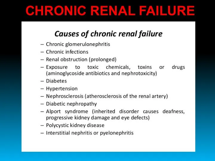 CHRONIC RENAL FAILURE