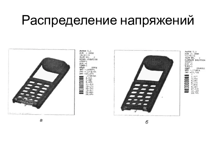 Распределение напряжений