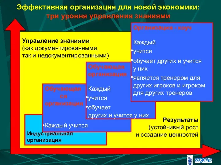 Эффективная организация для новой экономики: три уровня управления знаниями Управление знаниями